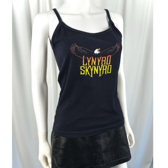 Vintage 1990’s 2000’s Lynyrd Skynyrd Black + Yellow + Orange Flying Eagle - M - Picture 3 of 9